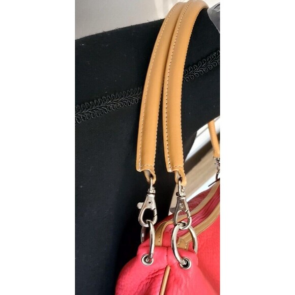 Maxx New York Pink Pebbled Leather Purse Shoulder Bag Double Handle Handbag EUC - Picture 4 of 8